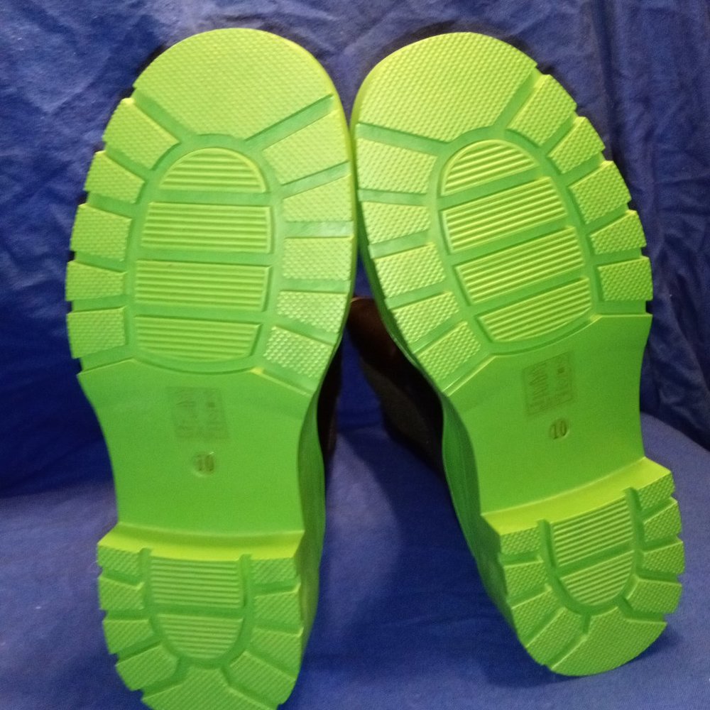 AZALEA WANG GREEN THE  GHOST  WAVY  ANKLE  Boots  ( BRAND NEW !!!) - Picture 5 of 6